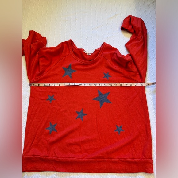 Loungewear Set SUNDRY top & pants Blue Stars in Red Size L/XL (3-4) - Picture 6 of 16